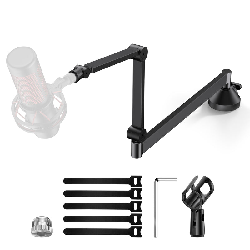 InnoGear Low Profile Mic Arm, 360° Rotatable Microphone Arm Stand Foldable Desk Mic Boom Arm with 3/8" to 5/8" Adapter for Fifine AM8 K669B Blue Yeti HyperX QuadCast SoloCast AT2020 and Other Mics