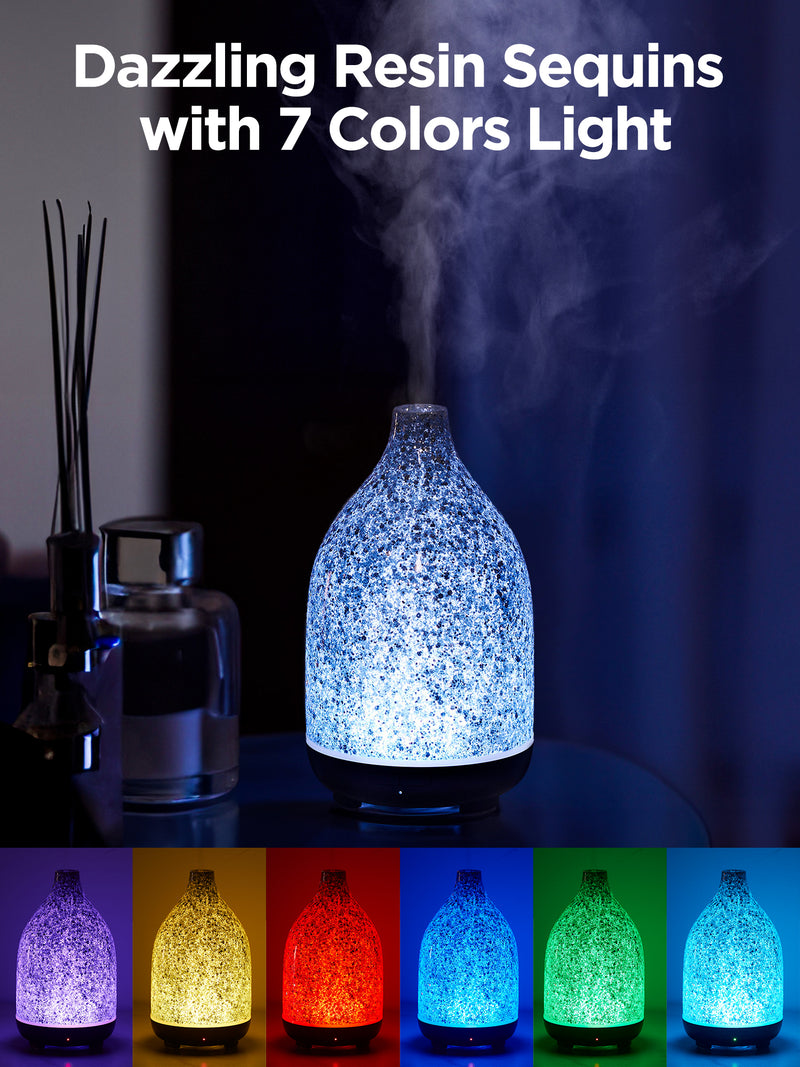 InnoGear Oil Diffuser, Aromatherapy Diffuser for Essential Oils 150ml Scent  Diffuser Ultrasonic Cool Mist Humidifier with 2 Mist Modes 7 Color Lights