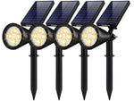 InnoGear Solar Lights for Outside, Solar Lights Outdoor Waterproof Solar Garden Yard Spot Lights Spotlight Pathway Landscape Lighting Wall Light Auto On/Off, Pack of 4 (Warm White)