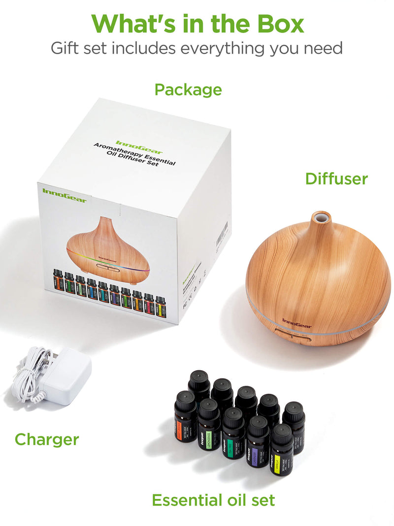 Pure Daily Care Aromatherapy Diffuser with 10 Essential Oils