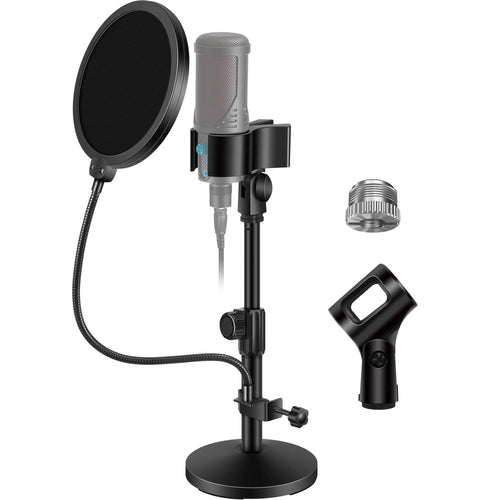 InnoGear Support de microphone de bureau, support de micro réglable avec  bras perche, compteur de poids de 0,4 kg, clip pour micro et adaptateur à  vis de 0,95 cm à 1,5 cm