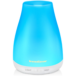 InnoGear 100ml Upgraded Essential Oil Diffuser & 150ml Ceramic Diffuser  Stone Oil Diffuser, Cool Mist Humidifier with 7 Colors Lights 2 Mist Mode