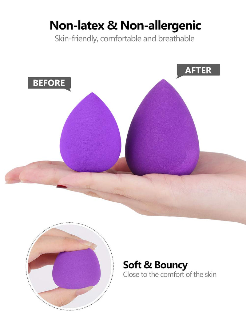 12 Pieces Professional Makeup Sponge Set,Latex Free Flawless Soft Setting  Face Puffs,Multicolor Beauty Blender Cosmetic Applicator for